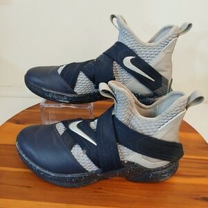 Nike LeBron Soldier 12 Blue Grey Basketball Shoes Sneakers AR6333-991 Mens 8